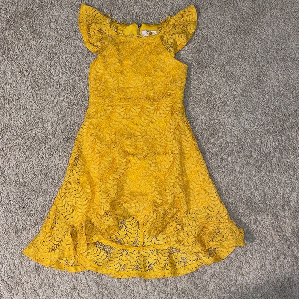 GB girls yellow semi formal dress